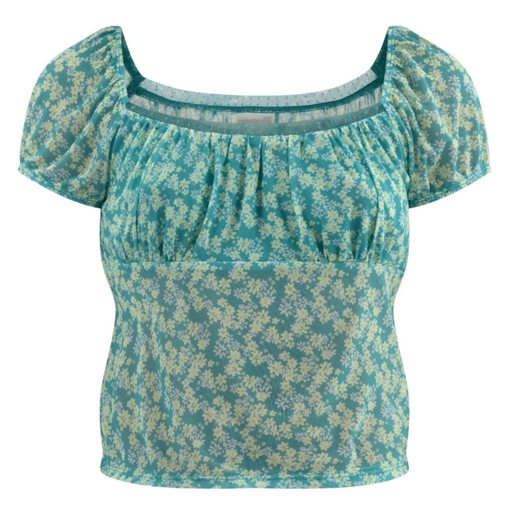 No Boundaries  Womens Scoop Neck Mesh Top